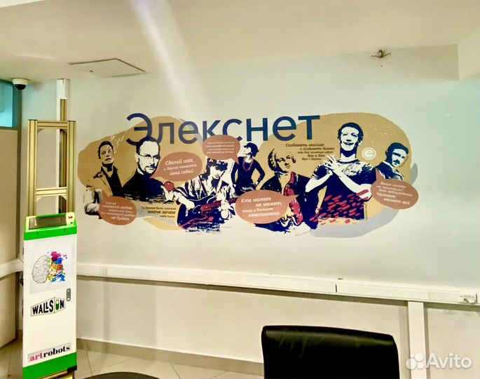 Роспись стен роботом / Печать на стене