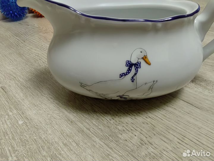 Молочник сливочник посуда Гуси (Чехия)