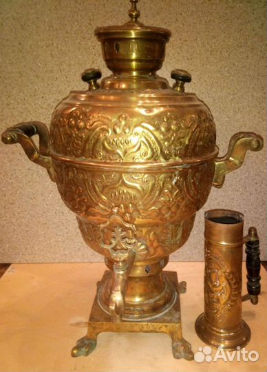 Самовар с чеканкой угольный арабский