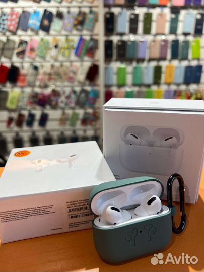 Новые наушники airpods pro + чехол в подарок