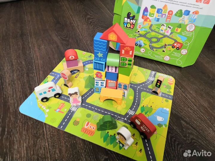 Деревянный конструктор пазл bondibon