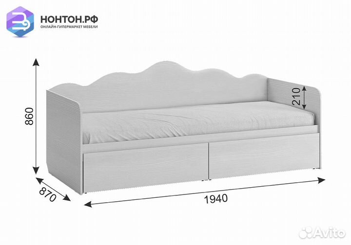 Кровать Чудо белый рамух