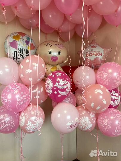 Воздушные шары на выписку. Гендерный шар