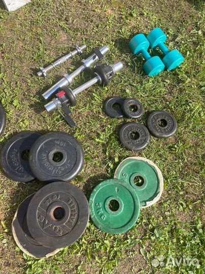 Спортивное оборудование (штанга, диски, гантели, л