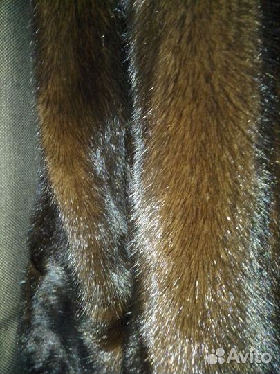 Шуба норковая с капюшоном