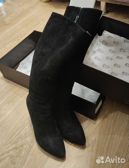 Сапоги натуральная кожа, мех 37