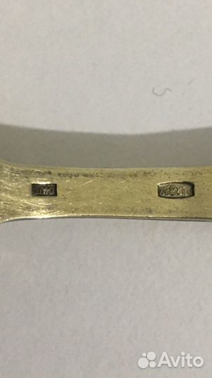 Серебряная чайная ложка 875 проба СССР