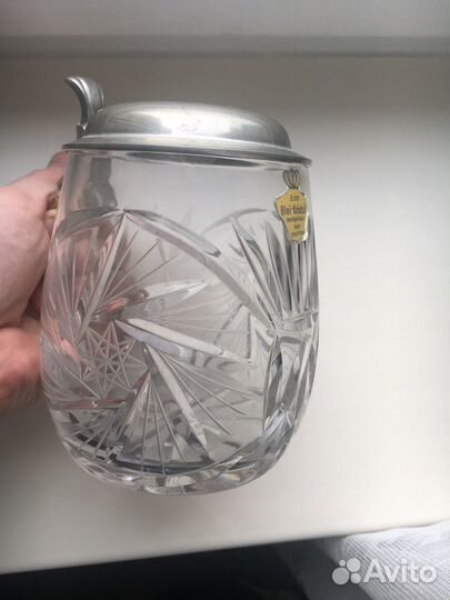 Хрустальный пивной бокал