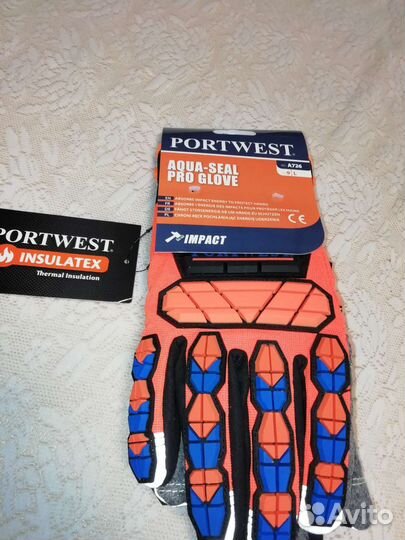 Противоударные перчатки зимние Portwest. р. L(9)