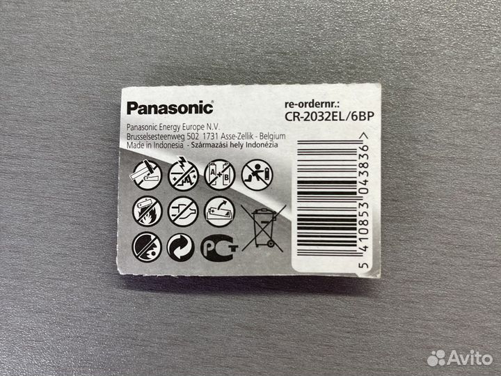Батарейка Panasonic CR2032 новая 1 шт