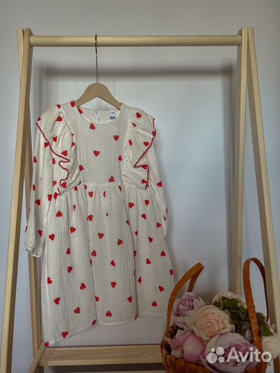 Муслиновое платье для девочки 92,104,116