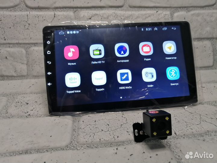 Магнитола на андроиде 9 дюймов + камера з/в