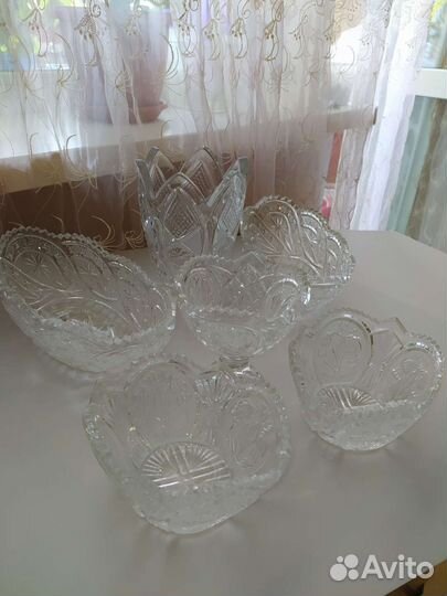 Хрустальные салатники СССР