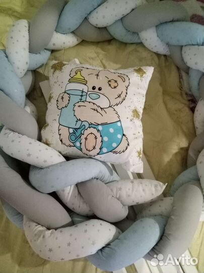 Бортики в детскую кроватку косичка