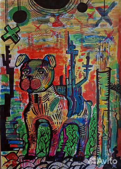 Картина, холст, акрил