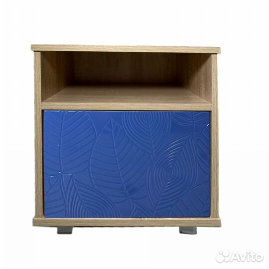 Тумба прикроватная Шарм, синий глянец