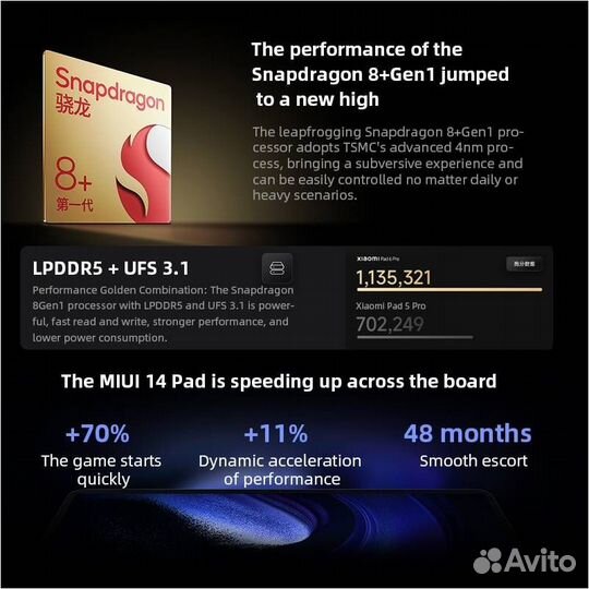 Xiaomi Mi pad 6 PRO 8/256Gb Snapdragon 8+ Gen 1