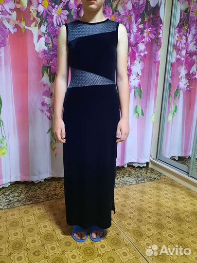 Вечернее платье 46 размера черное