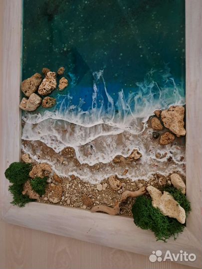 Картина море из эпоксидной смолы