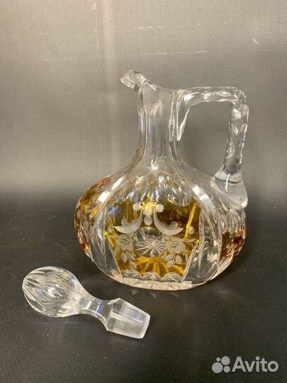 Графин антикварный. старая германия. хрусталь