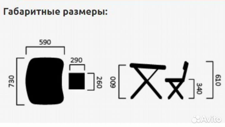 Стол и стул детские складные