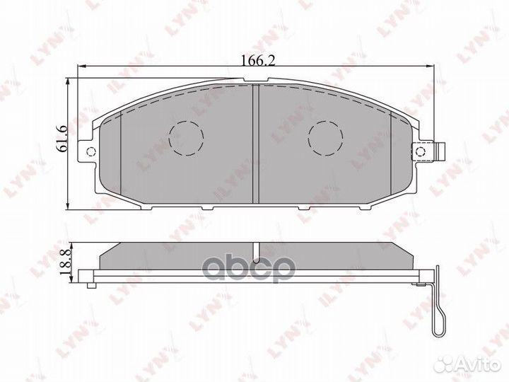 Колодки тормозные дисковые перед BD5715 LYN