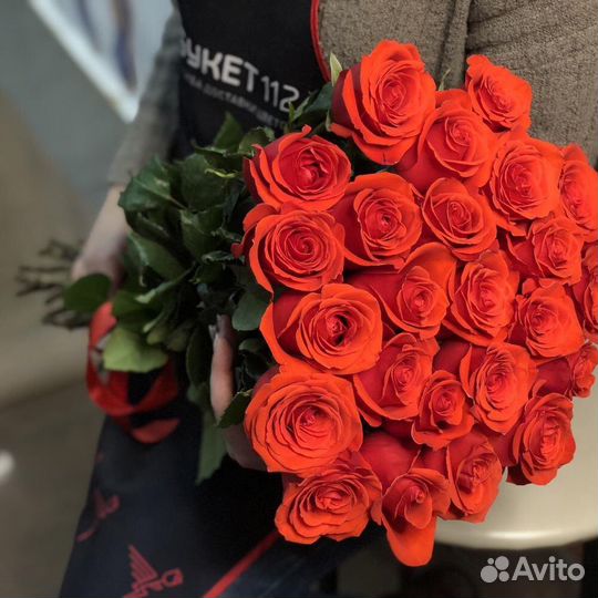 Букет 19 роз 70 см