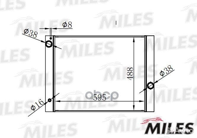 Радиатор (паяный) BMW E60 2.0-3.0 02- (nissens