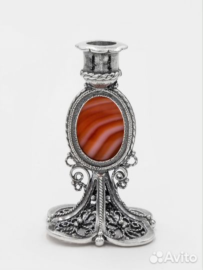 Подсвечник для церковной свечи покрытие серебро