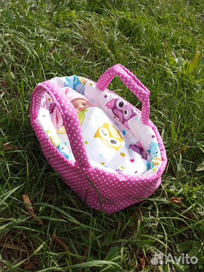 Люлька переноска+одеялко+подушечка
