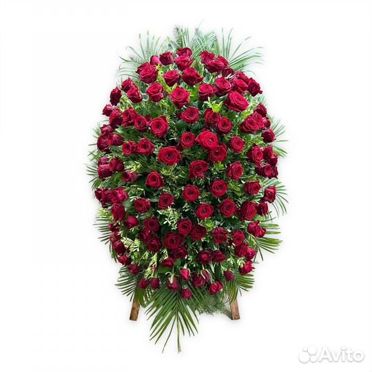 Венки ритуальные из живых цветов