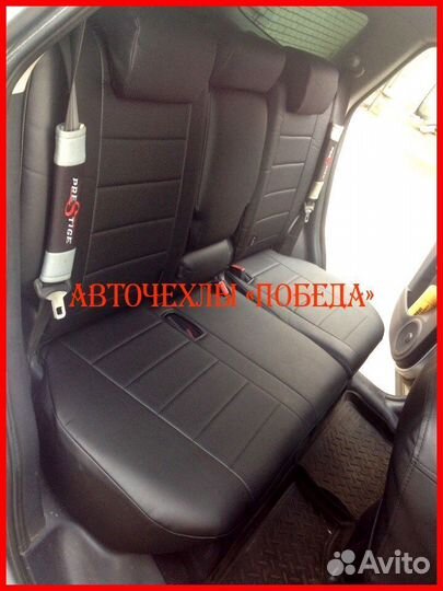 Чехлы Honda CR-V 3 из экокожи чёрные Классика