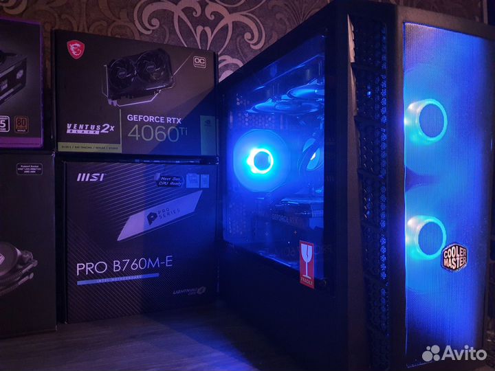 Новый MSI RTX4060 Ti+Core i5 12490F/B760 DDR5/1TB