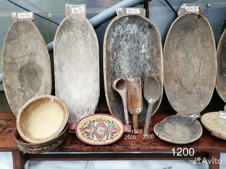 Корыто деревянное старинное, миска