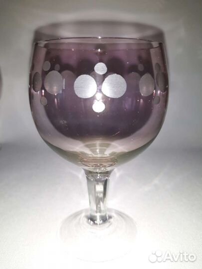 Калининские бокалы, фужеры, цветное стекло, СССР