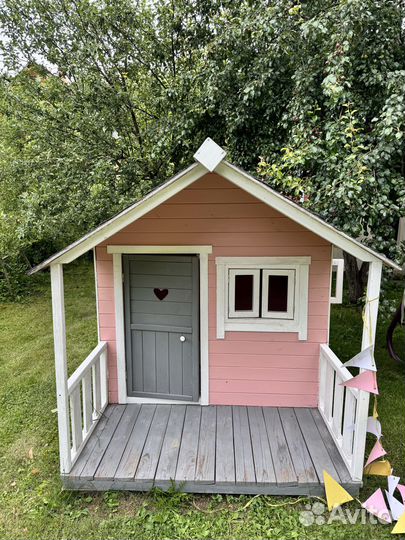 Детский деревянный домик уличный