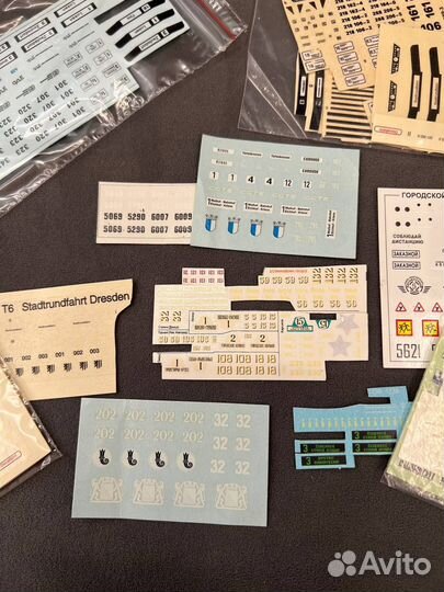 Трамвайные декали (разные)