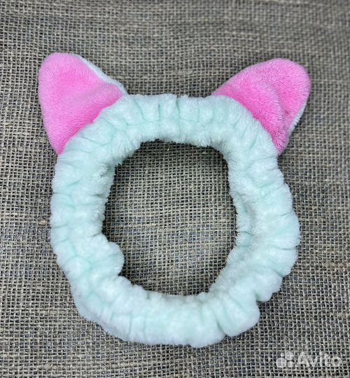 Повязка с ушками для макияжа