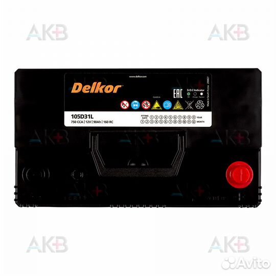 Аккумулятор автомобильный Delkor 105D31L (90R 750A