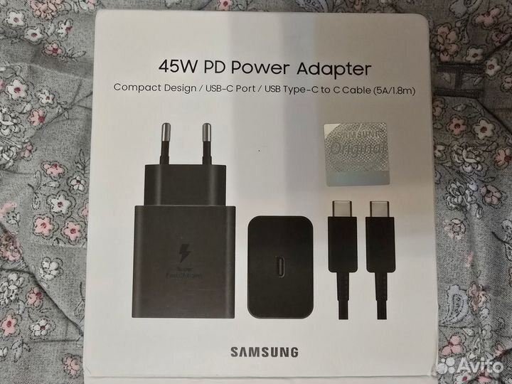 Зарядное устройство Samsung 45 Вт USB-C (EP-T4510)