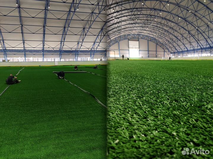 Укладка искусственной травы для футбольного поля