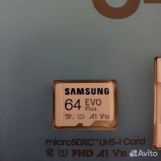 Карта памяти Samsung EVO Plus 64GB MicroSD Class10