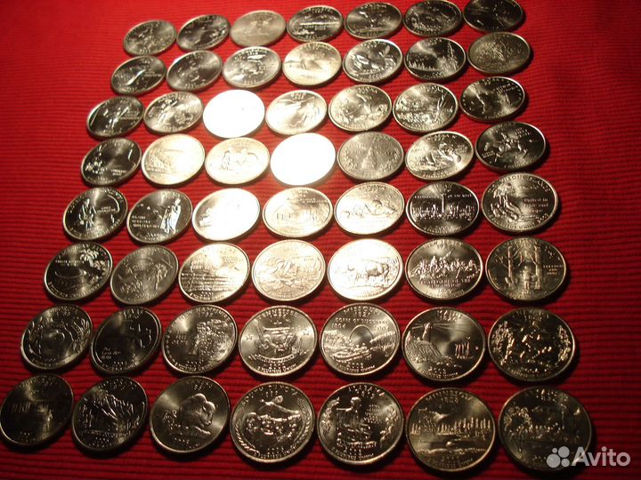 Набор Редких Монет Америки 56шт Unc 2009 Год