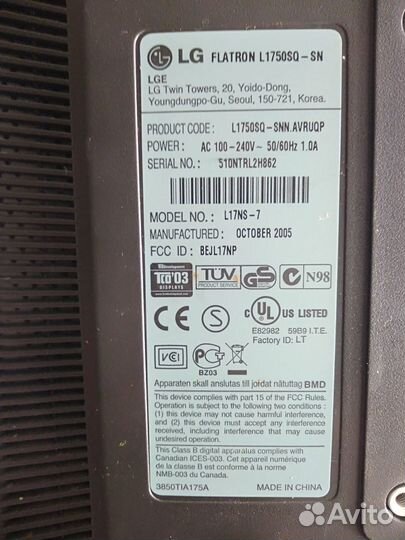 Монитор lg flatron