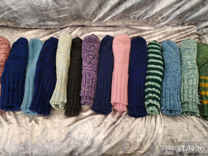 Носки вязаные шерстяные мужские и женские