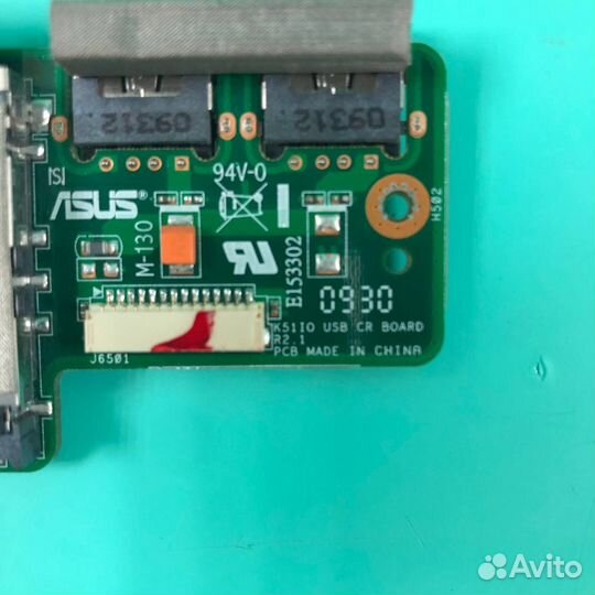 Плата USB K51IO USB CR board R2.1 ноутбука asus