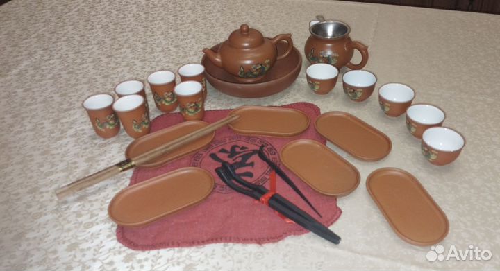 Глинянный набор для суши и чая