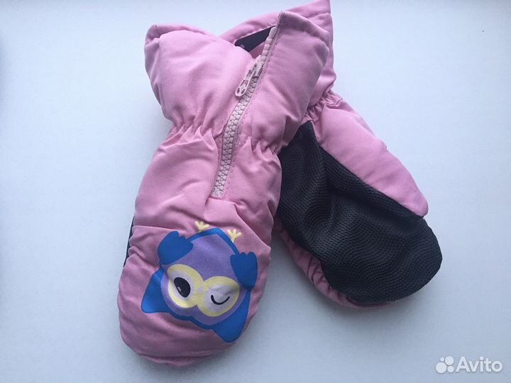 Варежки краги детские на замке новые