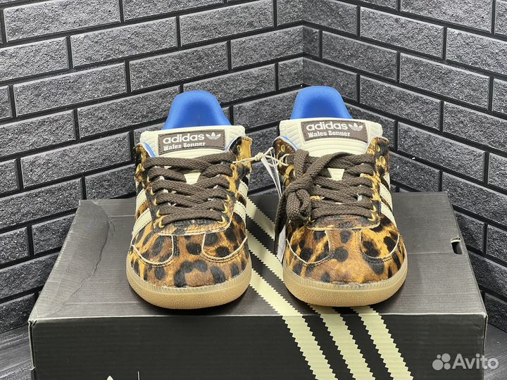 Кроссовки Adidas Samba Pony Leopard x Wales Bonner