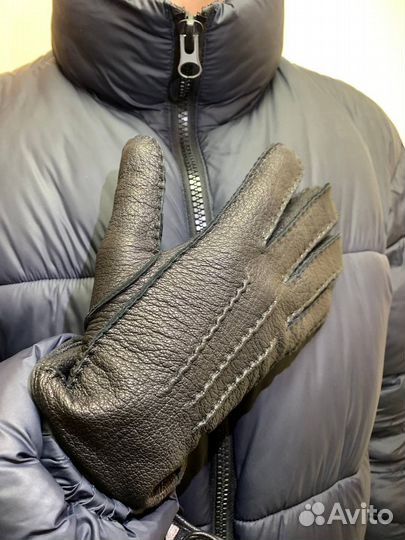 Модельные мужские кожаные перчатки